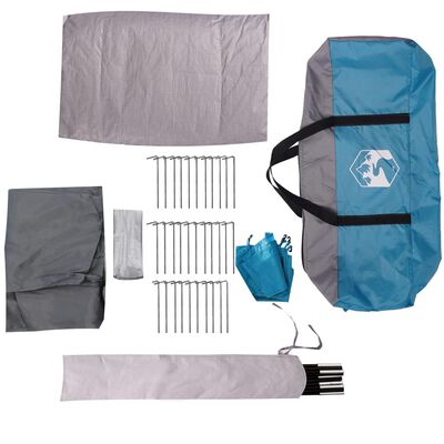 vidaXL Camping-Windschutz Blau 366x152x152 cm Wasserdicht