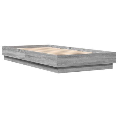 vidaXL Bettgestell Grau Sonoma 75x190 cm Holzwerkstoff