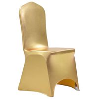 vidaXL 6 Stk. Stretch-Stuhlhussen Golden