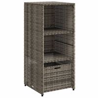 vidaXL Gartenschrank Grau 50x55x115 cm Poly Rattan