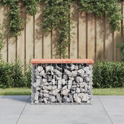 vidaXL Gartenbank aus Gabionen 63x31,5x42 cm Massivholz Douglasie