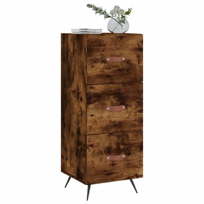 vidaXL Sideboard Räuchereiche 34,5x34x90 cm Holzwerkstoff