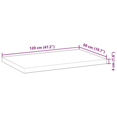 vidaXL Waschtischplatte Ölbeschichtung 120x50x4 cm Massivholz Akazie