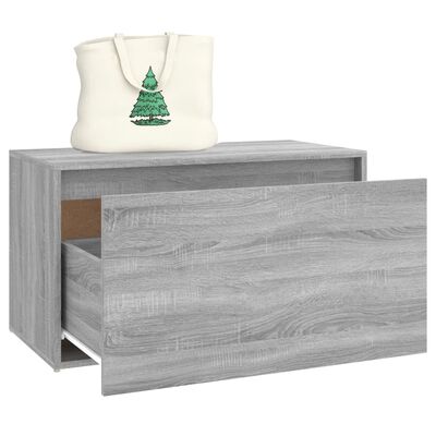 vidaXL Flurbank 80x40x45 cm Grau Sonoma Holzwerkstoff