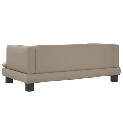 vidaXL Kindersofa Cappuccino-Braun 80x45x30 cm Kunstleder