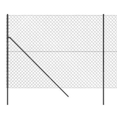 vidaXL Maschendrahtzaun Anthrazit 2,2x10 m