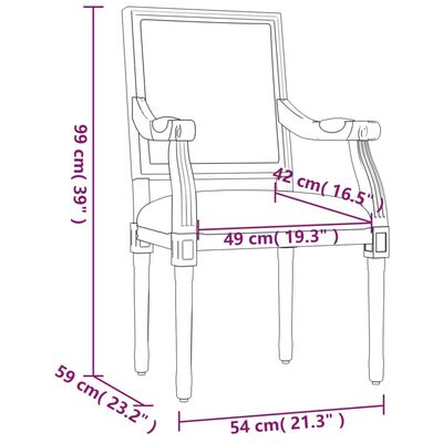 vidaXL Sessel Hellgrau 54x59x99 cm Samt