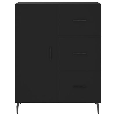 vidaXL Highboard Schwarz 69,5x34x180 cm Holzwerkstoff