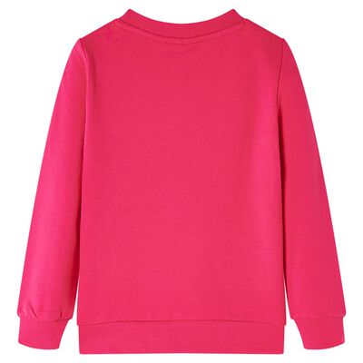 Kinder-Sweatshirt Knallrosa 140