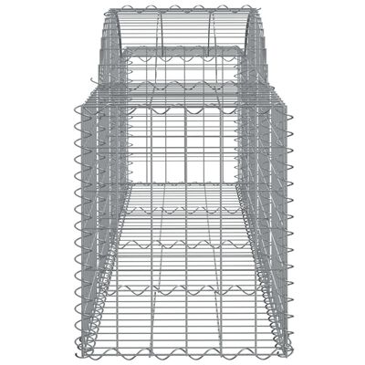 vidaXL Gabionen mit Hochbogen 5 Stk. 200x50x60/80 cm Verzinktes Eisen