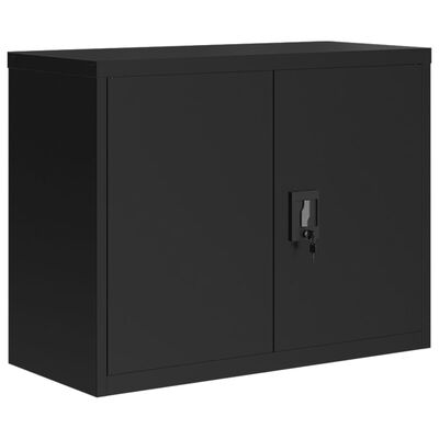 vidaXL Aktenschrank Schwarz 90x40x110 cm Stahl