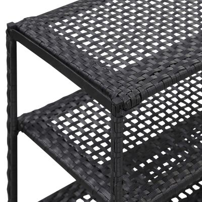 vidaXL Schuhregal Schwarz 50 x 30 x 120 cm Poly Rattan