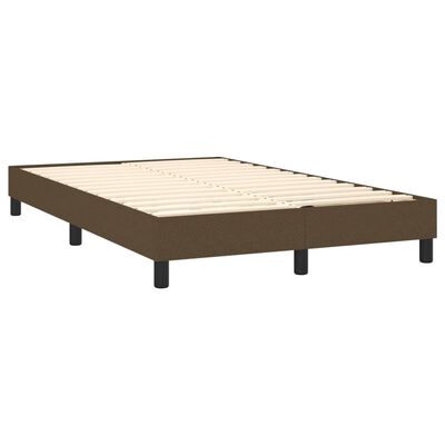 vidaXL Boxspringbett mit Matratze Dunkelbraun 120x200 cm Stoff