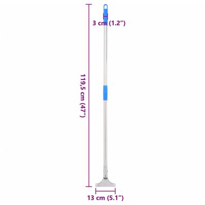 vidaXL Bodenabzieher-Stiel 119,5 cm Stahl und Kunststoff