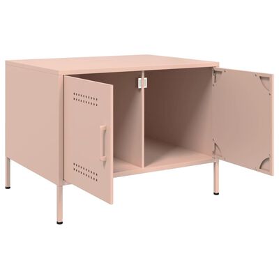 vidaXL Couchtisch Rosa 68x50x50,5 cm Stahl