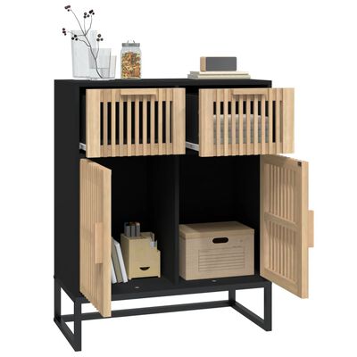 vidaXL Sideboard Schwarz 60x30x75 cm Holzwerkstoff