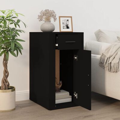 vidaXL Büroschrank Schwarz 40x49x75 cm Holzwerkstoff