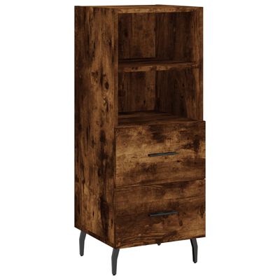 vidaXL Highboard Räuchereiche 34,5x34x180 cm Holzwerkstoff