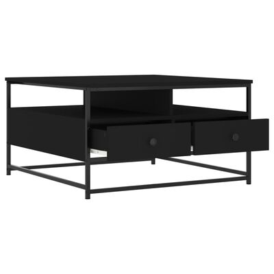 vidaXL Couchtisch Schwarz 80x80x45 cm Holzwerkstoff