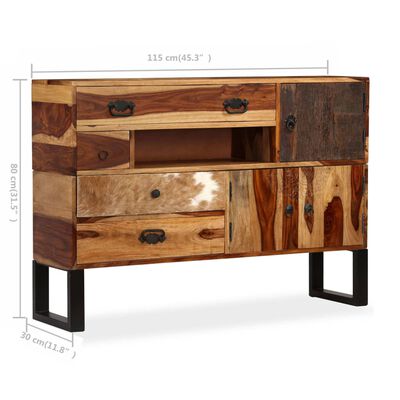 vidaXL Sideboard Massivholz Palisander 115x30x80 cm