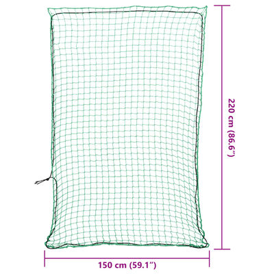 vidaXL Anhängernetz mit Gummiseil Grün 2,2x1,5 m PP