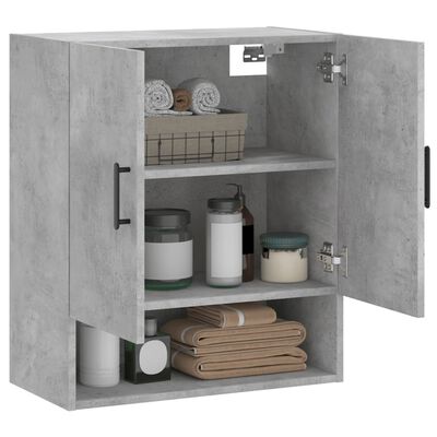 vidaXL Wandschrank Betongrau 60x31x70 cm Holzwerkstoff