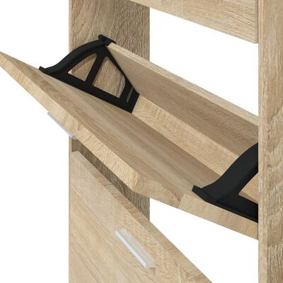 vidaXL Schuhschrank Eichen-Optik 59x17x150 cm Holzwerkstoff