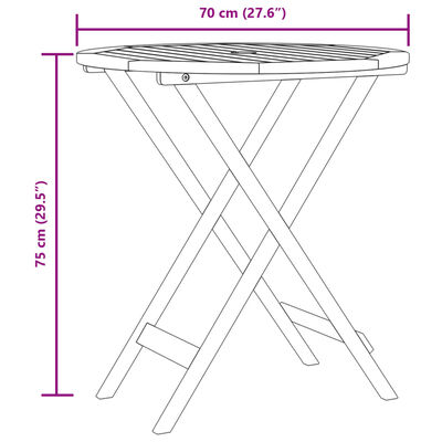 vidaXL 3-tlg. Bistro-Set Grau Polypropylen und Massivholz