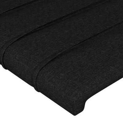 vidaXL Kopfteile 2 Stk. Schwarz 100x5x78/88 cm Stoff