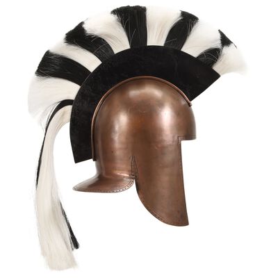 vidaXL Griechischer Krieger-Helm Antik Replik für LARP Kupfern Stahl