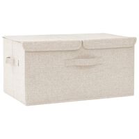 vidaXL Aufbewahrungsbox Stoff 50x30x25 cm Creme