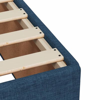 vidaXL Boxspringbett mit Matratze Blau 90x190 cm Stoff