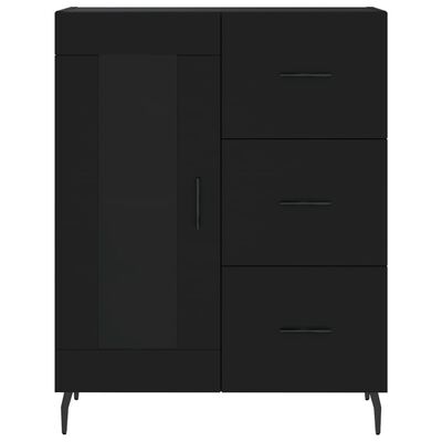 vidaXL Sideboard Schwarz 69,5x34x90 cm Holzwerkstoff