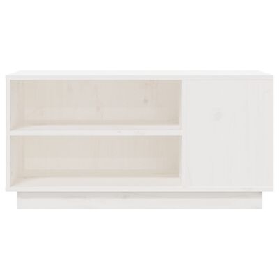 vidaXL TV-Schrank Weiß 80x35x40,5 cm Massivholz Kiefer