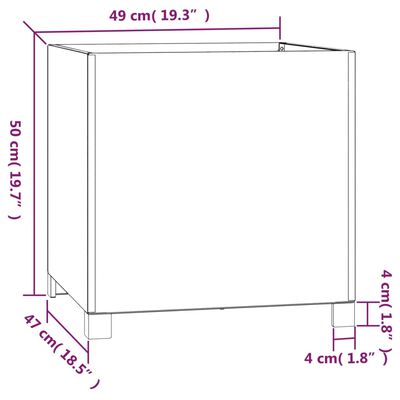 vidaXL Pflanzkübel mit Beinen Rostig 49x47x50 cm Cortenstahl