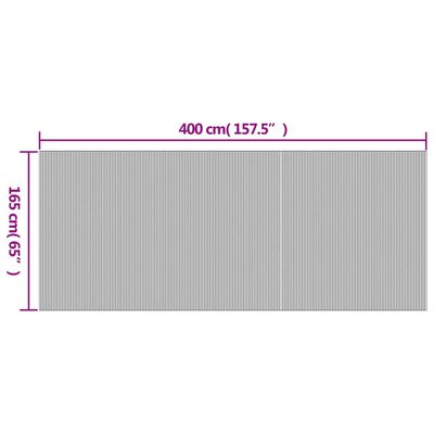 vidaXL Paravent Dunkelbraun 165x400 cm Bambus