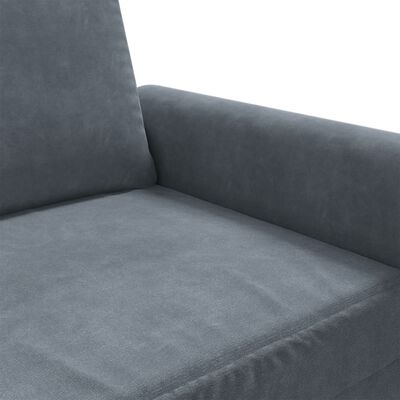 vidaXL 2-Sitzer-Sofa Dunkelgrau 120 cm Samt