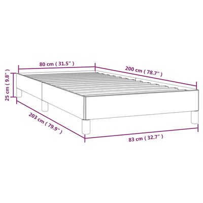 vidaXL Bettgestell Creme 80x200 cm Kunstleder