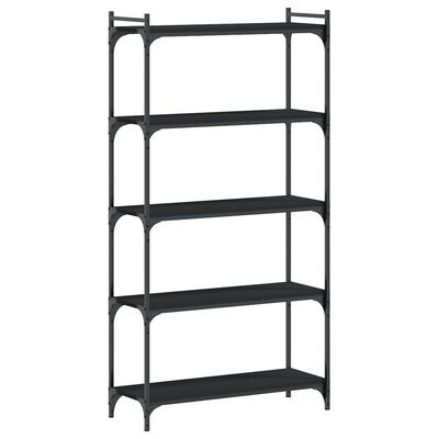 vidaXL Bücherregal 5 Böden Schwarz 80x30x154 cm Holzwerkstoff