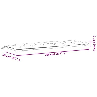 vidaXL Gartenbank-Auflage Grün 200x(50+50)x7 cm Oxford-Gewebe