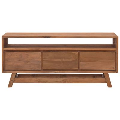 vidaXL TV-Schrank 110x30x50 cm Massivholz Teak