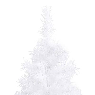 vidaXL Künstlicher Eck-Weihnachtsbaum Weiß 210 cm PVC