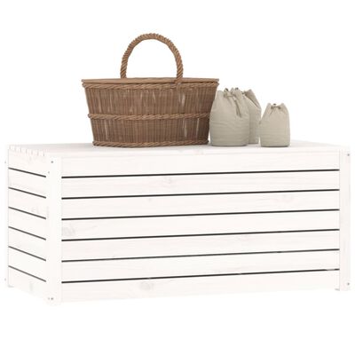 vidaXL Gartenbox Weiß 101x50,5x46,5 cm Massivholz Kiefer