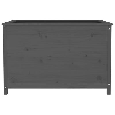 vidaXL Hochbeet Grau 119,5x82,5x78 cm Massivholz Kiefer