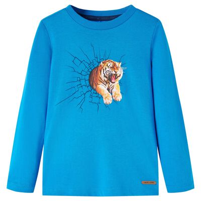 Kinder-Langarmshirt Kobaltblau 140