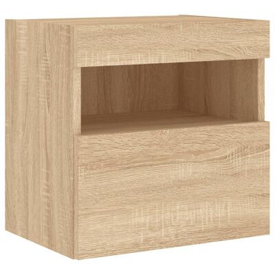 vidaXL TV-Wandschrank mit LED-Leuchten Sonoma-Eiche 40x30x40 cm