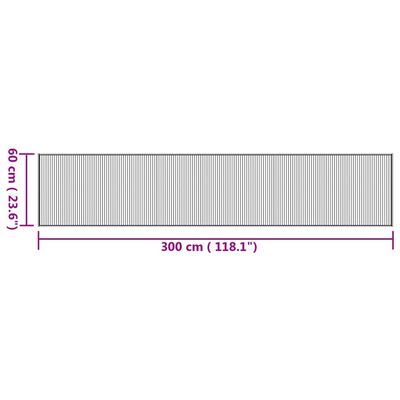 vidaXL Teppich Rechteckig Natur 60x300 cm Bambus