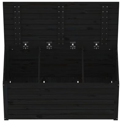 vidaXL Gartenbox Schwarz 101x50,5x46,5 cm Massivholz Kiefer