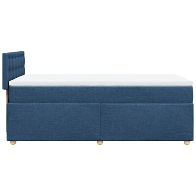 vidaXL Boxspringbett mit Matratze Blau 80x200 cm Stoff