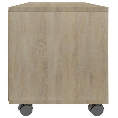 vidaXL TV-Schrank mit Rollen Sonoma-Eiche 90x35x35 cm Holzwerkstoff